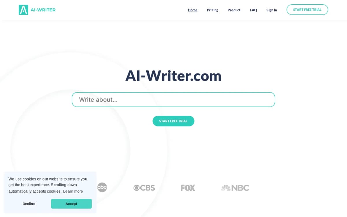 AI-Writer is the only content generation platform built to be trusted! If you can not verify everything an AI writes, can you trust anything?
