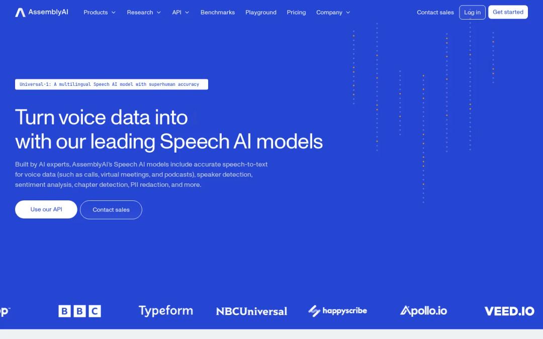 Visual representation of AssemblyAI | AI models to transcribe and understand speech