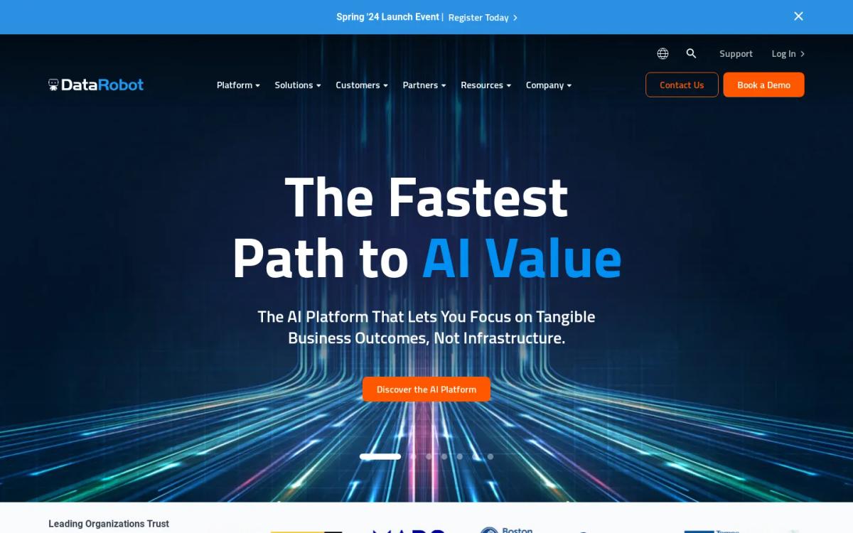 Open. Flexible. Built to adapt to your team’s AI needs. DataRobot brings all your generative and predictive workflows together into one powerful platform. Quickly deliver AI that your business needs,, govern all your assets, and tap into world-class AI experts.